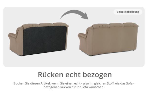 Rücken echt bezogen